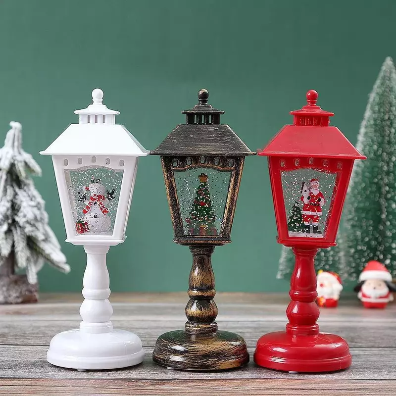 Luces de viento de decoración navideña, iluminación de escritorio con música, pequeñas luces nocturnas, linterna de Papá Noel, regalos de Navidad para niños, 2024