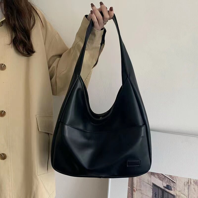 Вместительная сумка-тоут, женская новая модная сумка на плечо, простая и универсальная, для поездок, модная трендовая школьная сумка для учеников