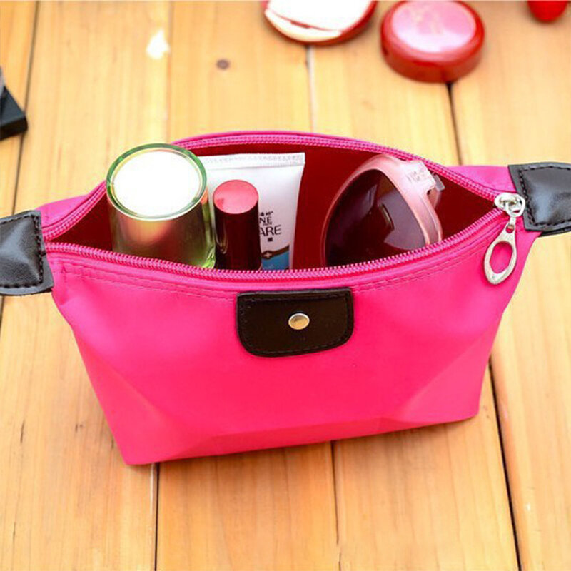 กระเป๋าใส่ท่องเที่ยวใหม่กันน้ำผู้หญิงสีสันสดใสพกพาได้กระเป๋าใส่เครื่องสำอางน่ารักขนาดเล็ก