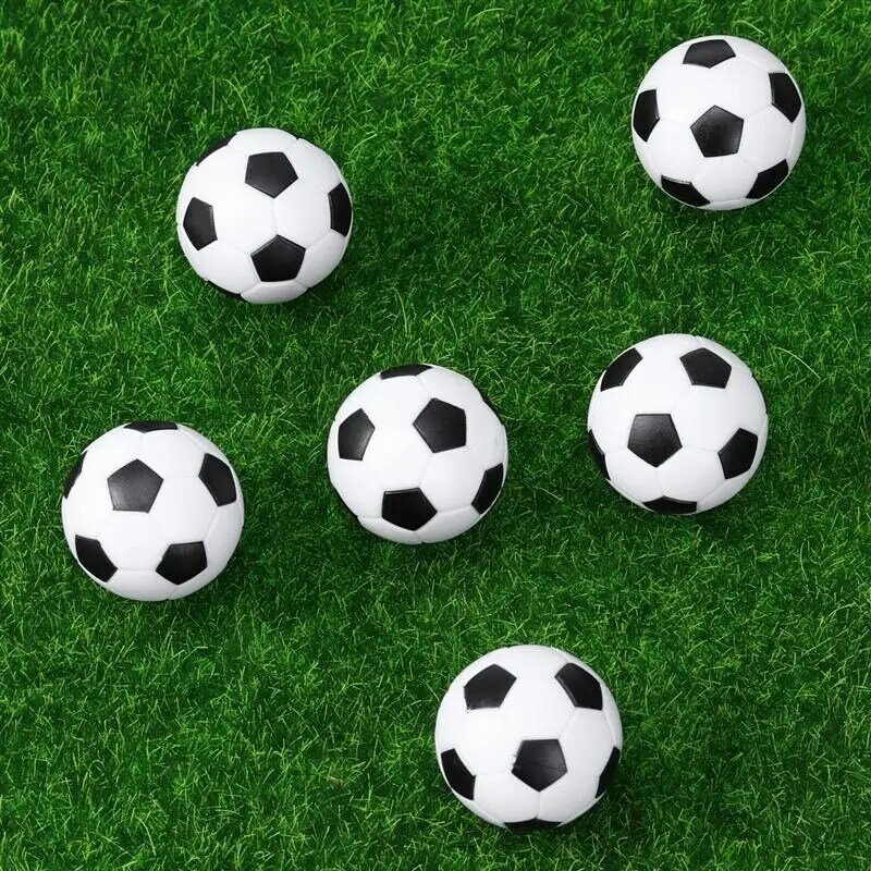 Minipelota de fútbol de mesa para niños, 6 piezas, 32mm, color blanco y negro, Flexible, entrenada y relajada