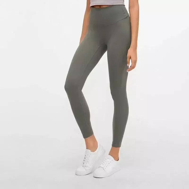 Lemon Align-pantalones de Yoga para mujer, mallas deportivas de cintura alta para gimnasio, sensación desnuda, sin costura frontal, pantalones de entrenamiento para correr y Fitness