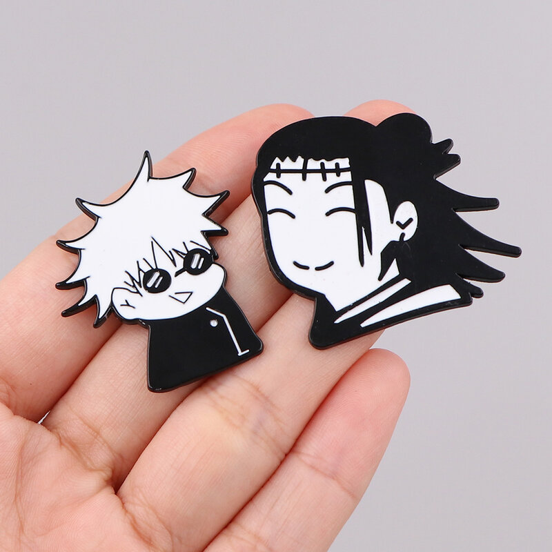Funny Japanese Anime Men Brooches for Clothing Metal Badges Enamel Pin Lapel Pins for Backpacks Jewelry Decorations
