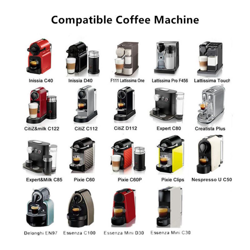 Многоразовые капсулы для кофе Nespresso, многоразовые капсулы Nespresso с ложкой, щеткой, аксессуары для кофе
