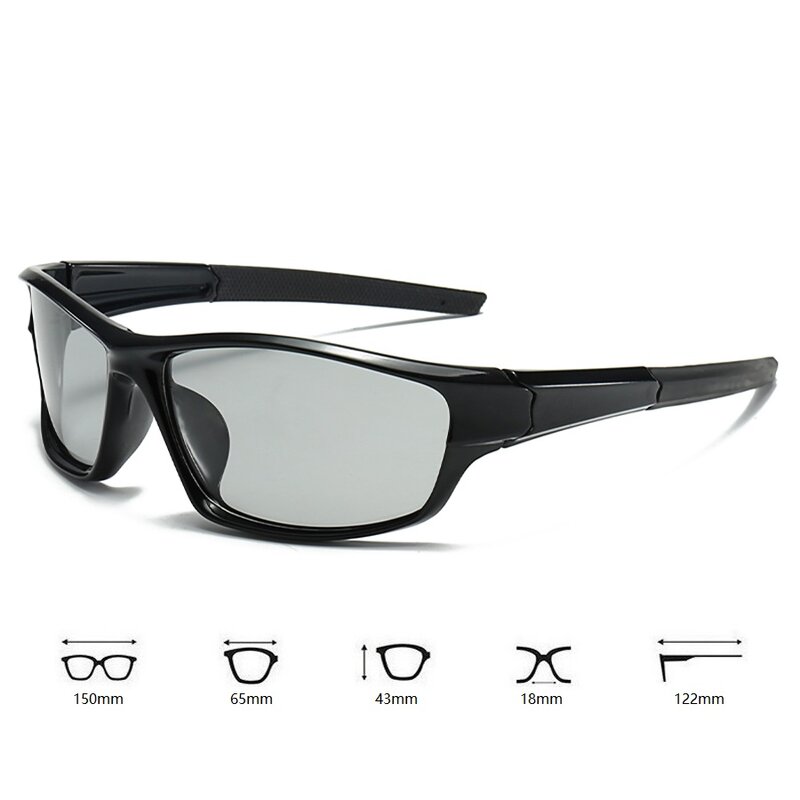 Photochromic Polarized Vintage Sport Sunglasses Men Women Fishing Cycling Driving Mountaineering Retro Sun Glasses UV400 Eyewear