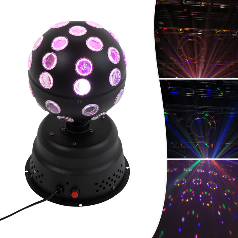 Lampu pesta putar RGB, lampu strobo, lampu panggung Laser Led bola putar KTV klub disko warna-warni lampu berkedip untuk pesta