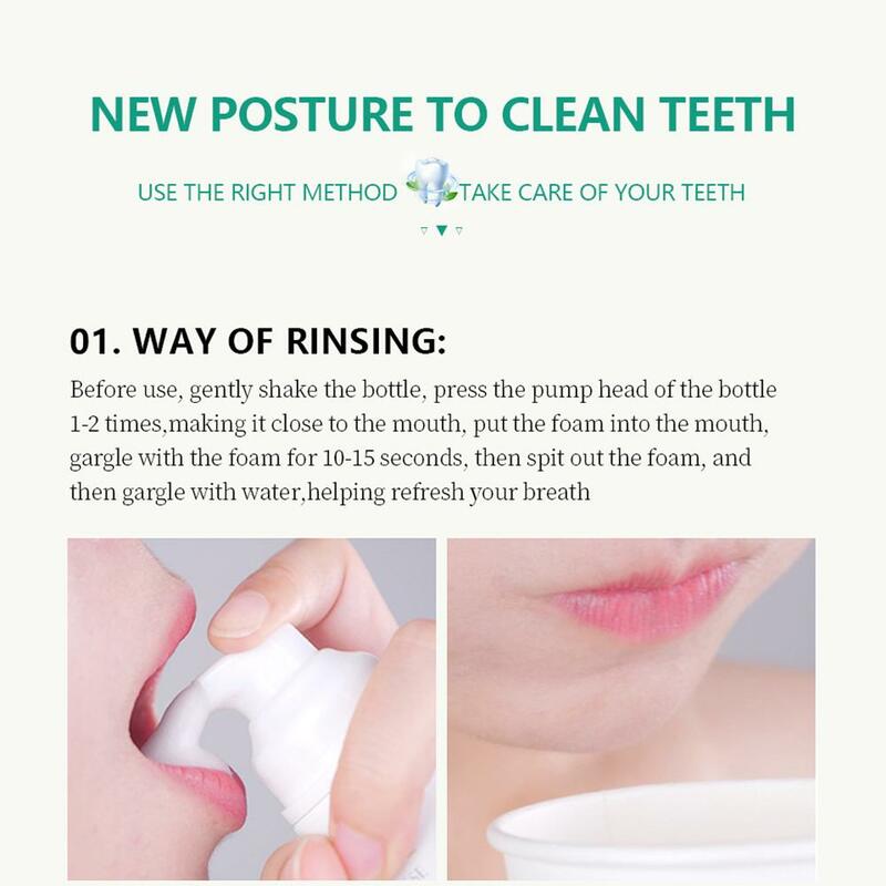 Mousse blanqueador dental de 60ml, pasta de dientes para blanquear manchas de limpieza dental profunda, elimina la placa de higiene dental, blanqueamiento Oral, B0b3