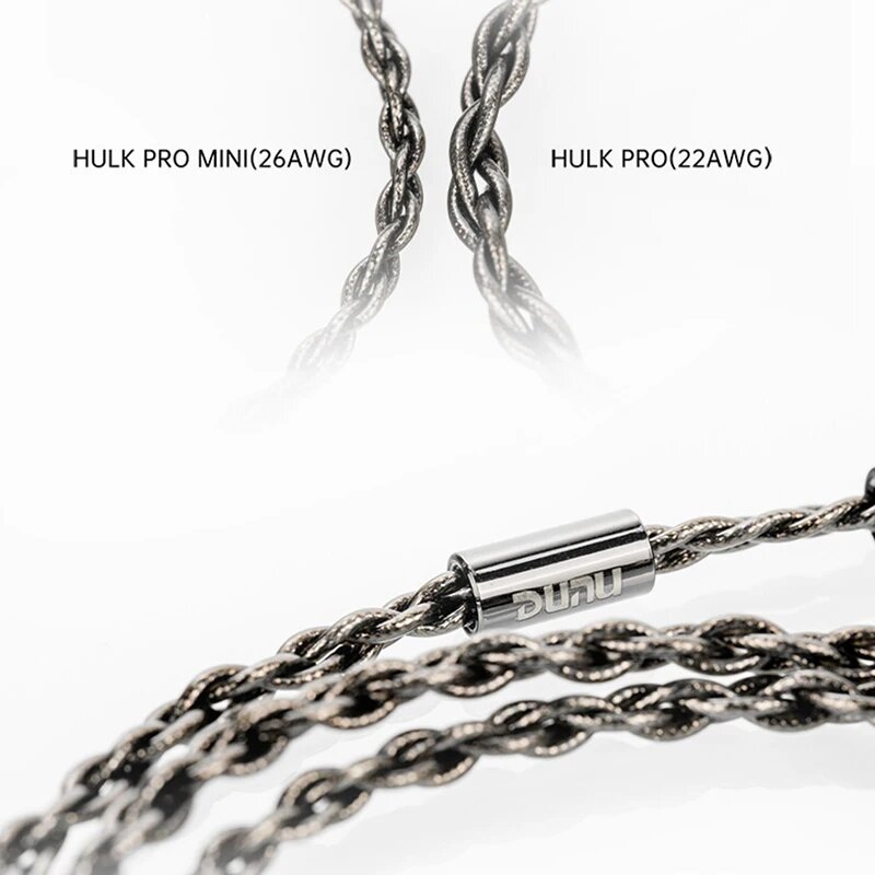 DUNU-MINI cable de auriculares HULK Pro Furukawa, cable de cobre de un solo cristal con 2,5/3,5/4,4mm, 3 conectores q-lock PLUS 0,78mm/MMCX