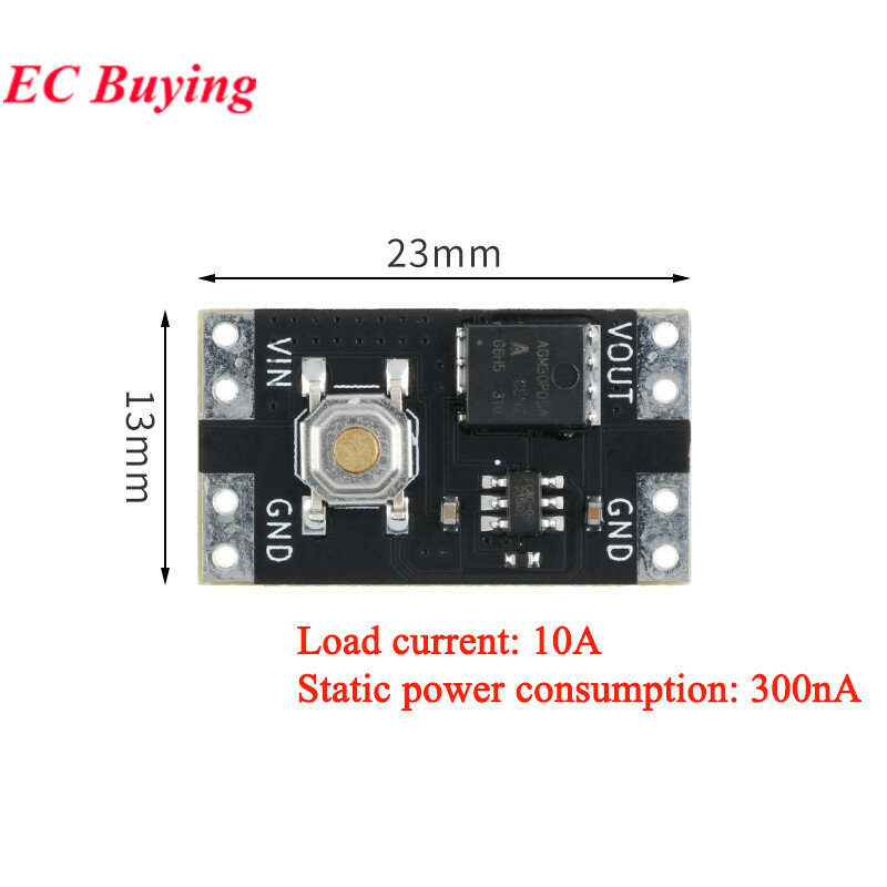 Single Bond Button Bistable Switch Module 3.5-5.4V 4.5-26V 300nA 1.3uA Load 10A Low Power Wide Voltage Micro One Key Switch