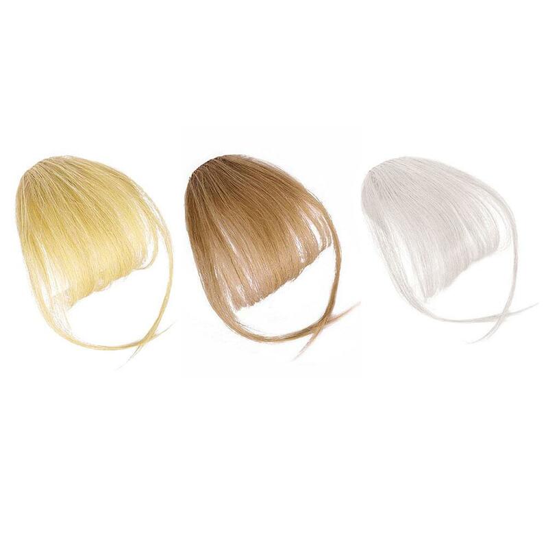 Air Bangs Wig For Women's Opening Natural Forehead French Fake Bangs Patch Light And Thin Style With Straight Bangs