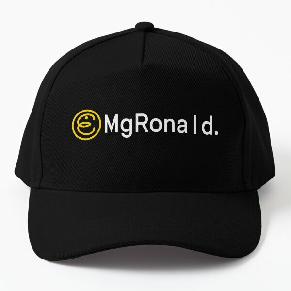 قبعة بيسبول تحمل اسم mgronald ، الشعار من الشيطان هو مؤقت ، مطبوع على شكل سمكة سوداء ، للرجال والنساء