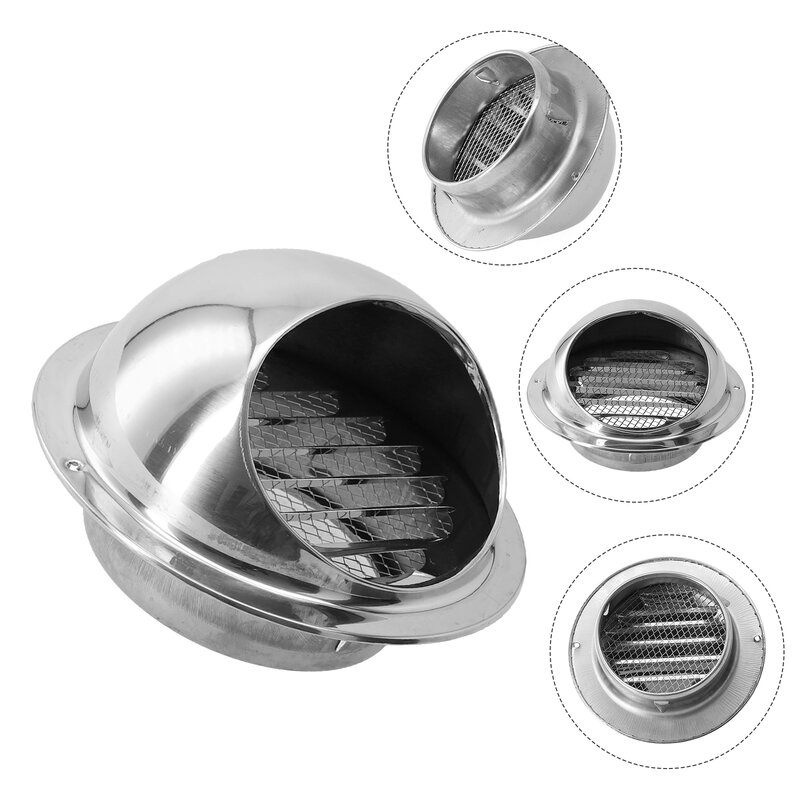 304 Stainless Steel Wall Ceiling Air Vent Ducting Ventilation Exhaust Grille Cover Outlet Heating Cooling & Vents Cap Waterproof