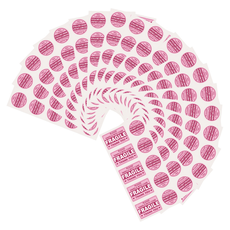 Etichette adesive fragili adesive da 50 fogli per confezioni che confezionano decalcomanie per la spedizione di lastre di rame in movimento