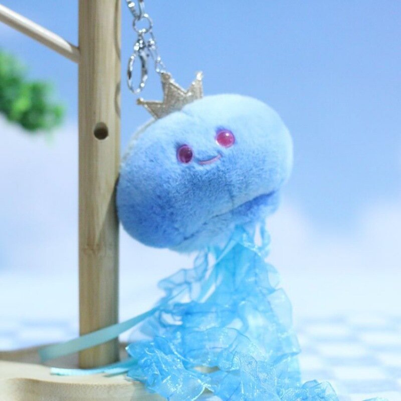 Portachiavi medusa peluche simpatico animale marino medusa polpo bambola portachiavi borsa decorazione ciondolo portachiavi ragazza borse portachiavi