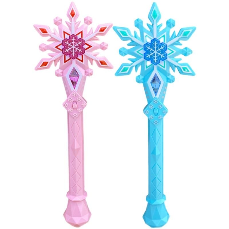 Gaun Putri Beku Anak Perempuan Disney Mainan Rias Wajah Set Kotak Mahkota Cincin Tongkat Sihir Musik Elsa Kepingan Salju Hadiah Natal Ulang Tahun