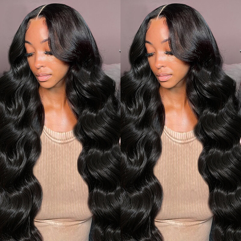 30 34 Inch Transparent Brazilian Preplucked Wig Transparent Lace Frontal Wig Body Wave 13X6 Glueless Lace Frontal Hair For Women