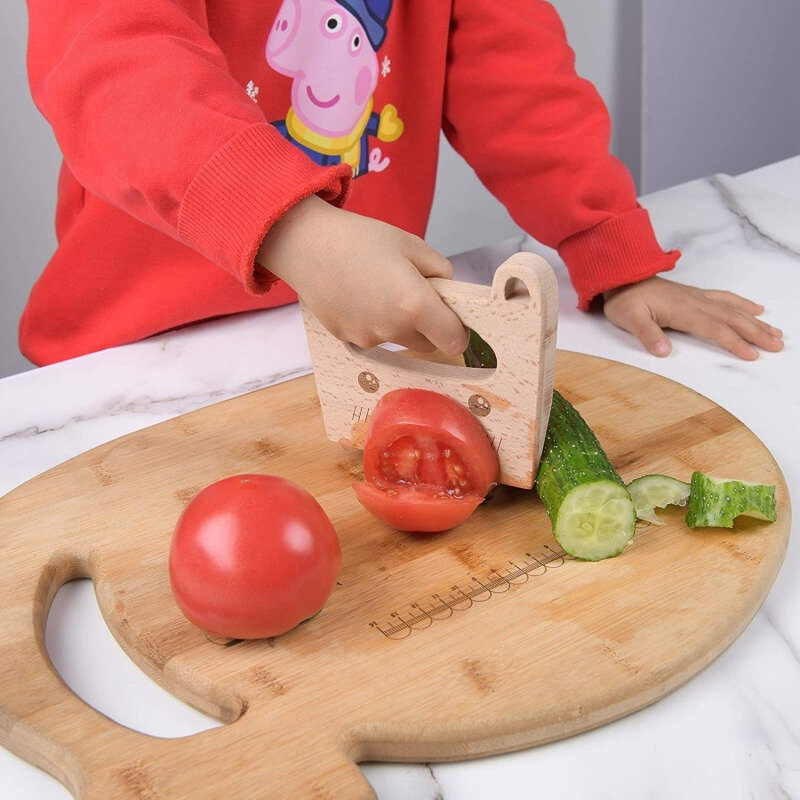 Cuchillo de madera seguro para niños, juguete de cocina, cuchillos de simulación, corte de frutas y verduras, juego de simulación de cocina, educación Montessori