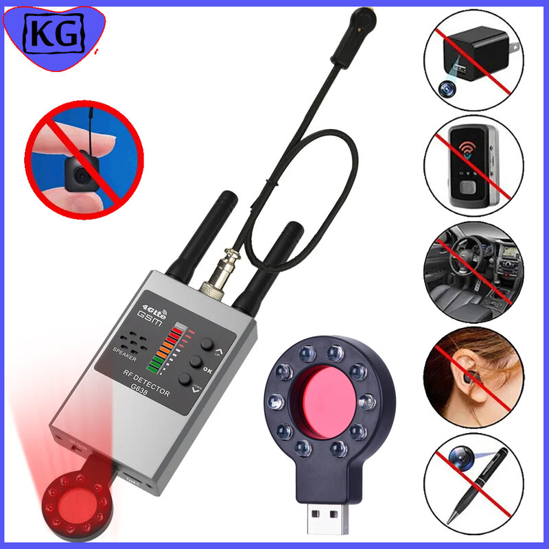 Profession RF Signal Hidden Camera Detector Tap Anti Detect Pinhole Audio Bug GSM Device Finder Spy Gadgets security protection