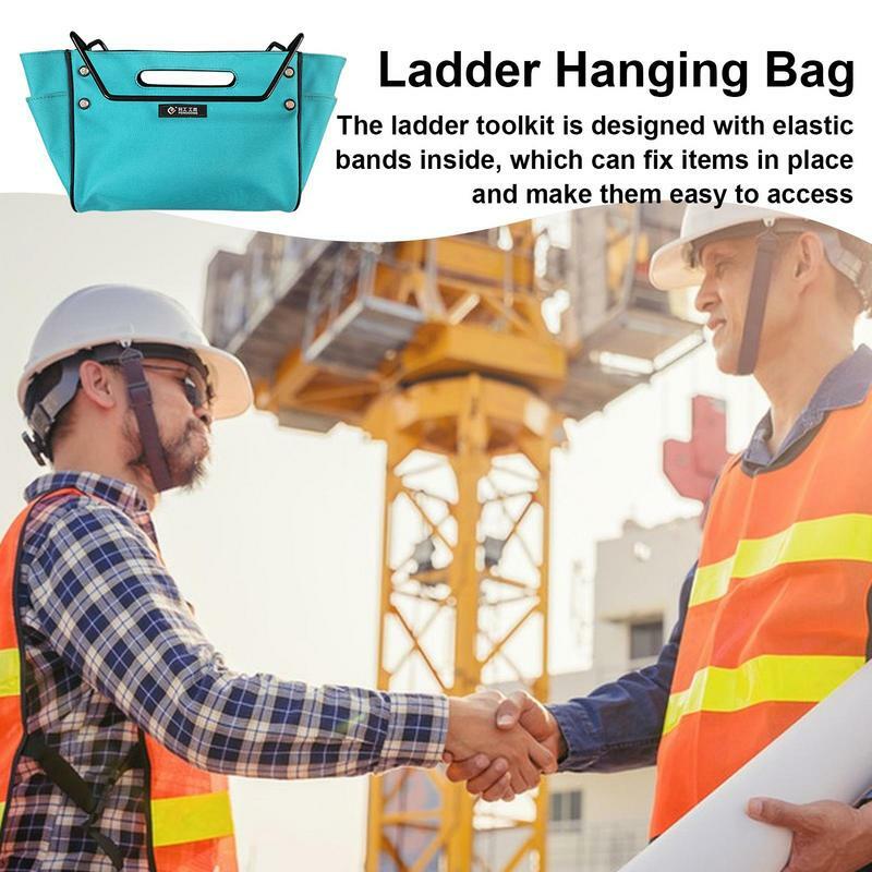Ladder Tool Holder Large Waterproof Oxford Cloth Ladder Caddy Scratchproof Ladder Accessories Tool Bags For Construction Workers