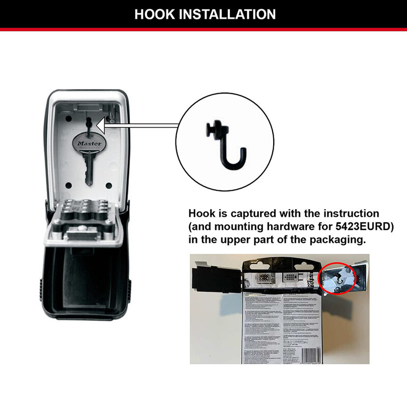 5423d Master Lock Schlüssels chloss mit druckknopf sicherer, wetterfester, wetterfester, rücksetzbarer Code-Safe für den Außenbereich