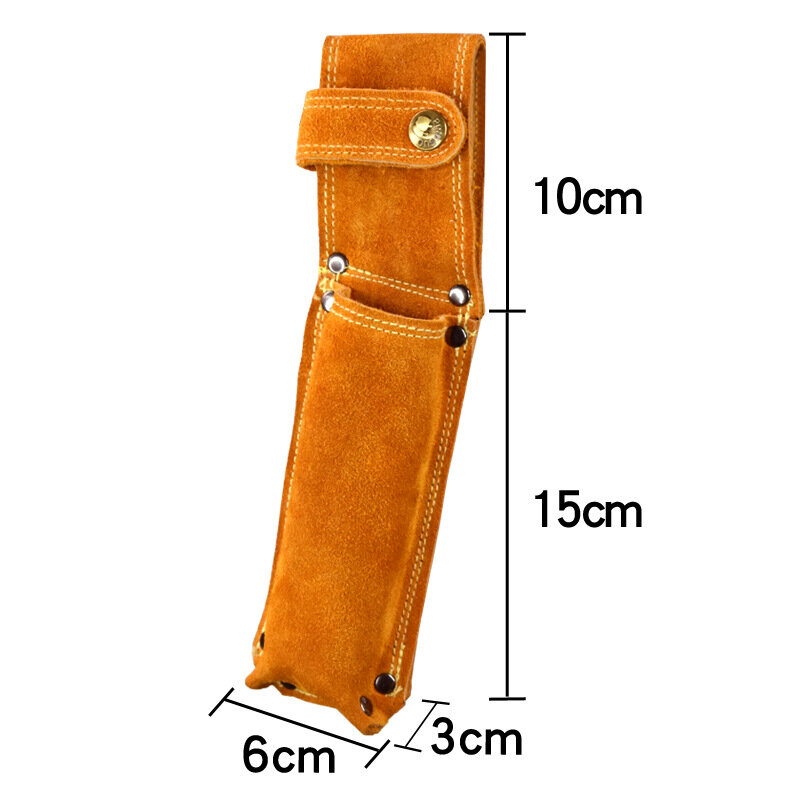 Steel Bar Worker Tie Hook Pure Cowhide Tool Kit Cover Waist Bag Protective Cover Various Tools Bag Construction Site Waist Bag