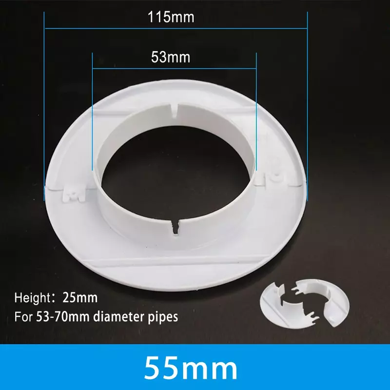 Air Conditioning Pipes Hole Cover Rosette Cable Entry Cable Passage 40-80mm Plastic Air Conditioning Pipes Wall Hole Cover