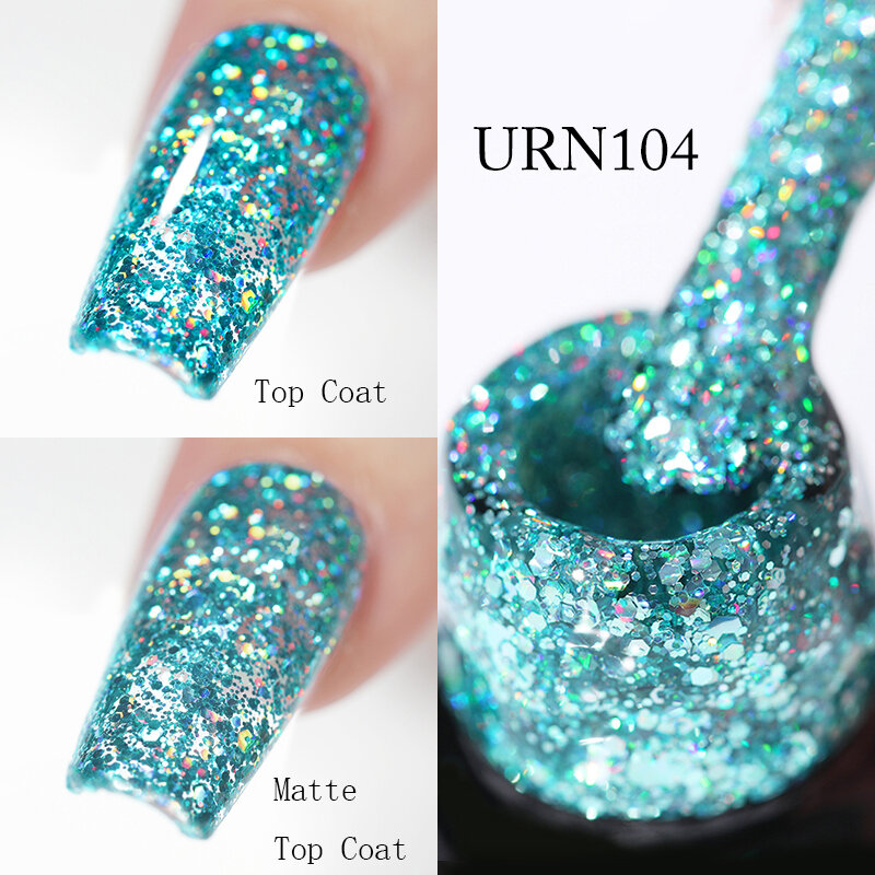 UR SUGAR 7.5ml Glitter Gel smalto per unghie paillettes scintillanti UV LED Soak Off vernice per Manicure smalto Gel Semi permanente per unghie