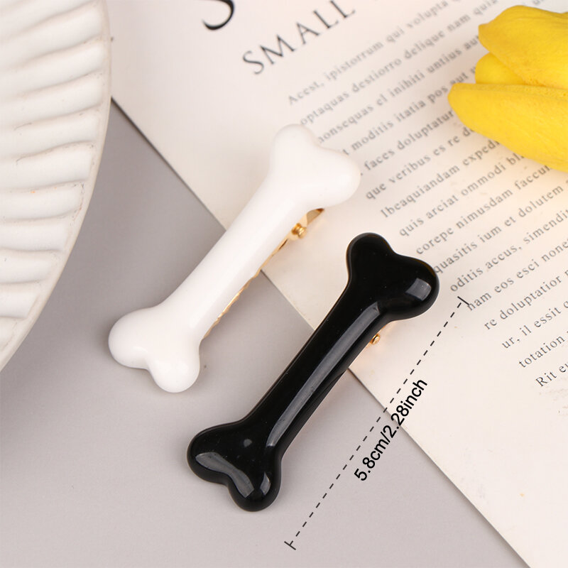 1Pair Women Dog Bone Design Hairpin Fashion Creative Popular Hair Clips Girls Charm Lovely Barrettes Styling Tools Accessories
