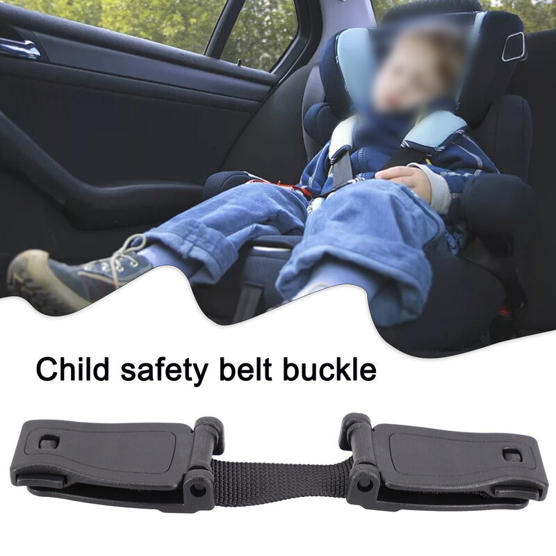 Clip de hebilla de seguridad para niños, accesorios interiores de coche, arnés negro clásico, duradero, 13,5 cm, 3,5 cm