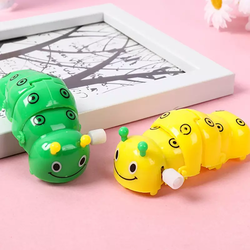 Mechaniczna gąsienica zabawka dla dzieci zabawki klasyczne plastikowe gąsienice kreskówka zwiń zabawki dla dzieci fajne gry chłopcy dziewczęta