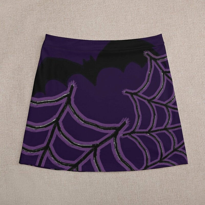 Sótão Bat mini saia para mulheres, saia e shorts, vestido feminino