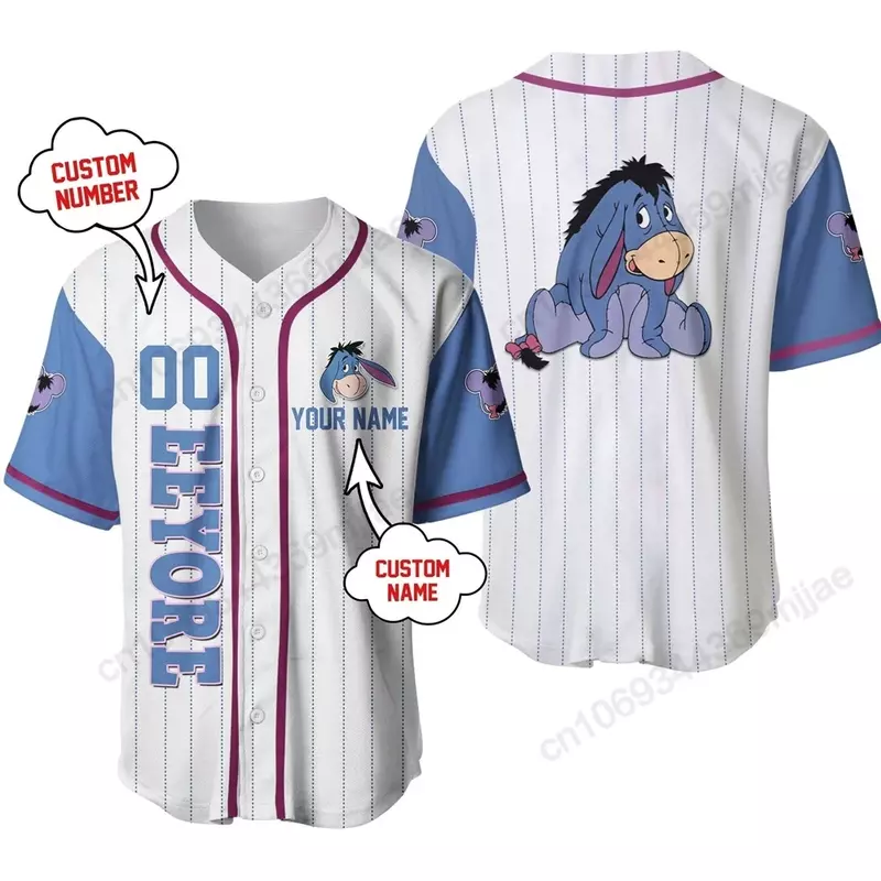 Camiseta de béisbol con mangas y botones para mujer, ropa vintage Y2k, ropa de verano Yk2, 2000s