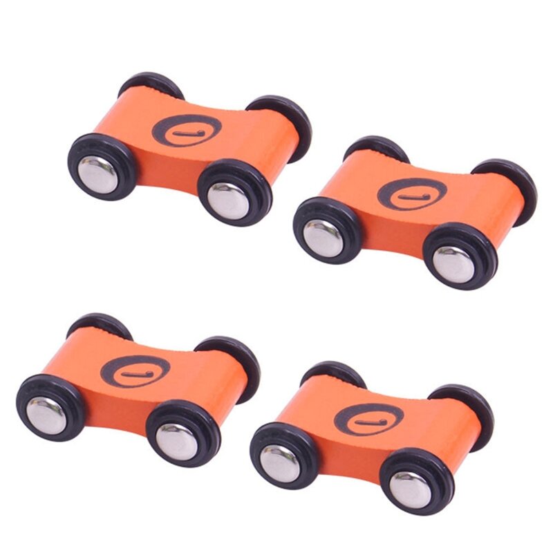 4Pcs Spoor Speelgoed Auto Kinderen; S Houten Scooter Speelgoed Voor Sliding Racing Toy Vervanging Ramp Race Auto Speelgoed Gift Voor Baby Jongens