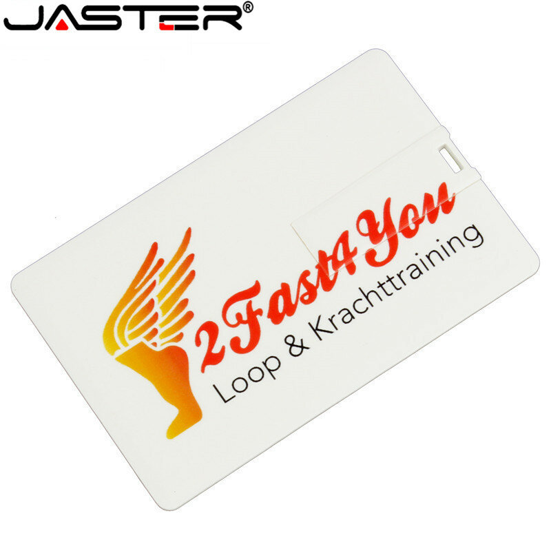 JASTER new hot fashion plastic Bank card external storage U disk 2.0 4GB 8GB 16GB 32GB 64GB 128GB drive flash drive Custom logo