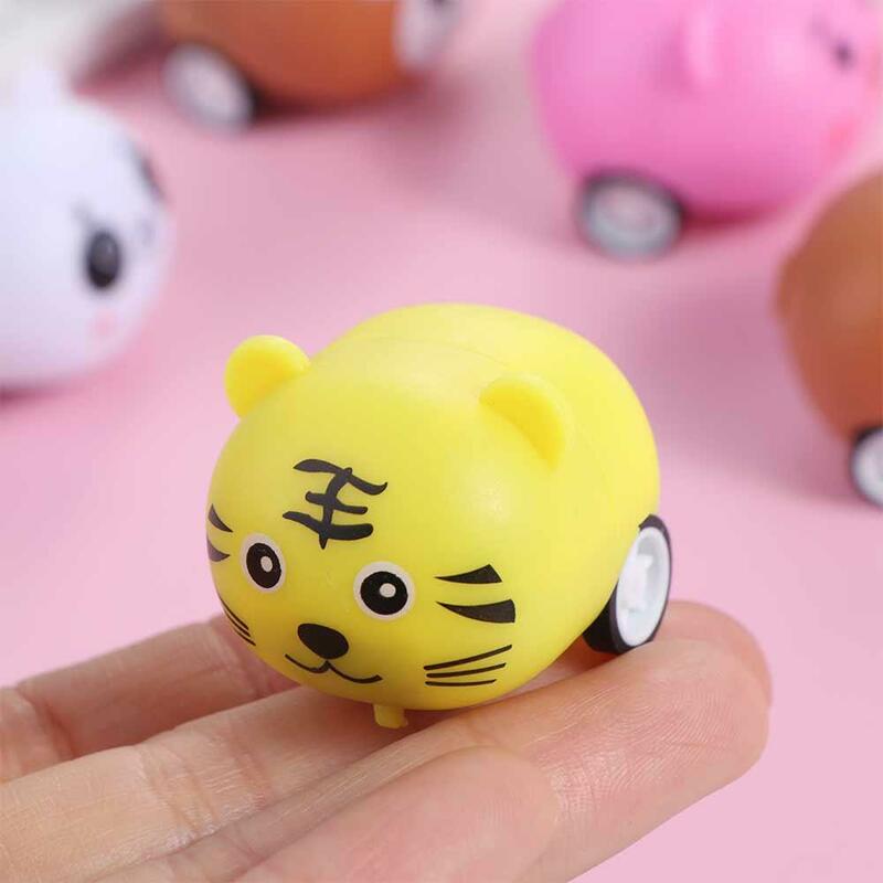 Educational Pull Back Car Birthday Party Cartoon Race Cars Inertia Toy Car Parent-Child Mini Animal Cars Toys Giveaway Toy