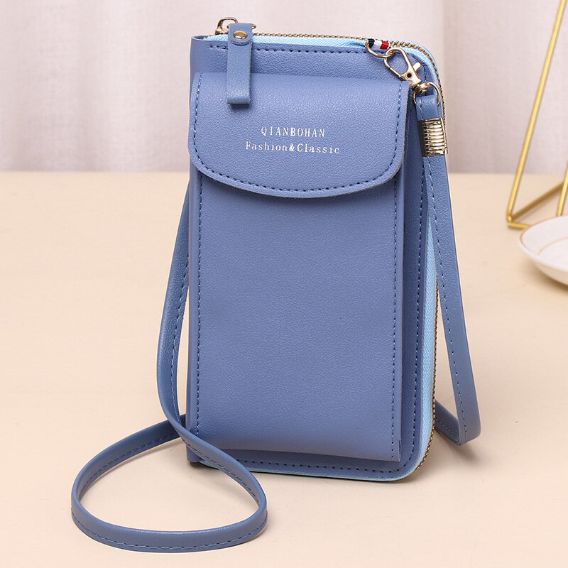 Женская сумка-кошелек для смартфона с кисточкой, кожаная сумка на плечо, водонепроницаемая женская сумка-кошелек, кошелек для сотового телефона с сенсорным экраном, сумка