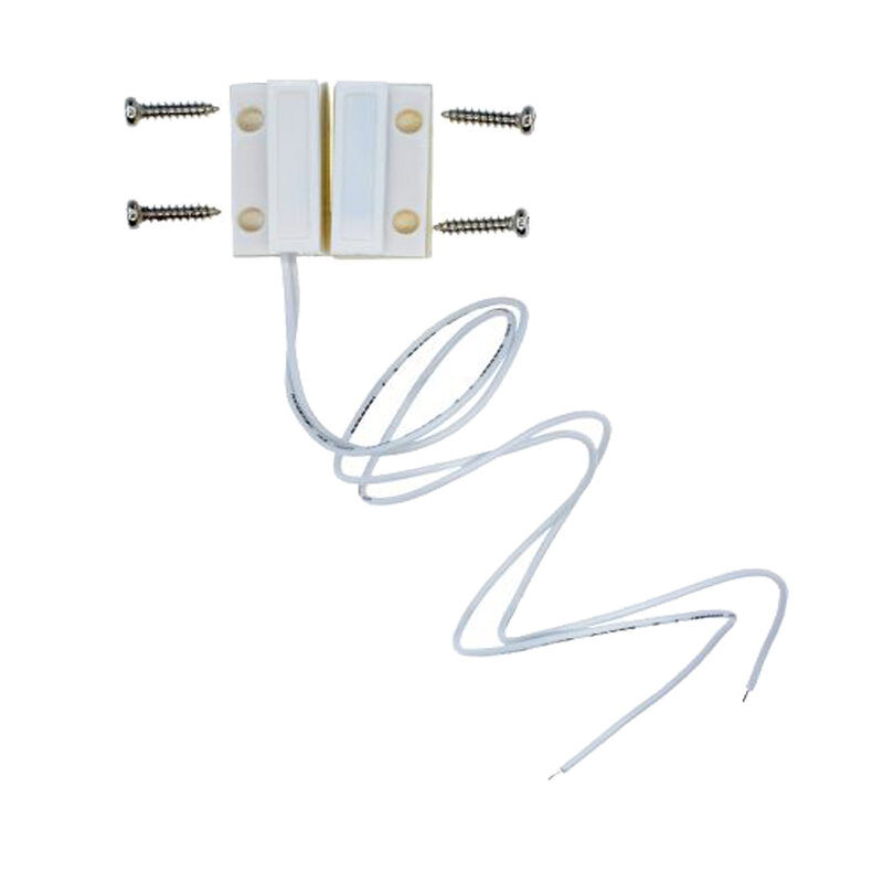 1pair MC-38 Wired Door Window Sensor Interruptor magnético normalmente fechado Reed Switch para o sistema de alarme de fio doméstico