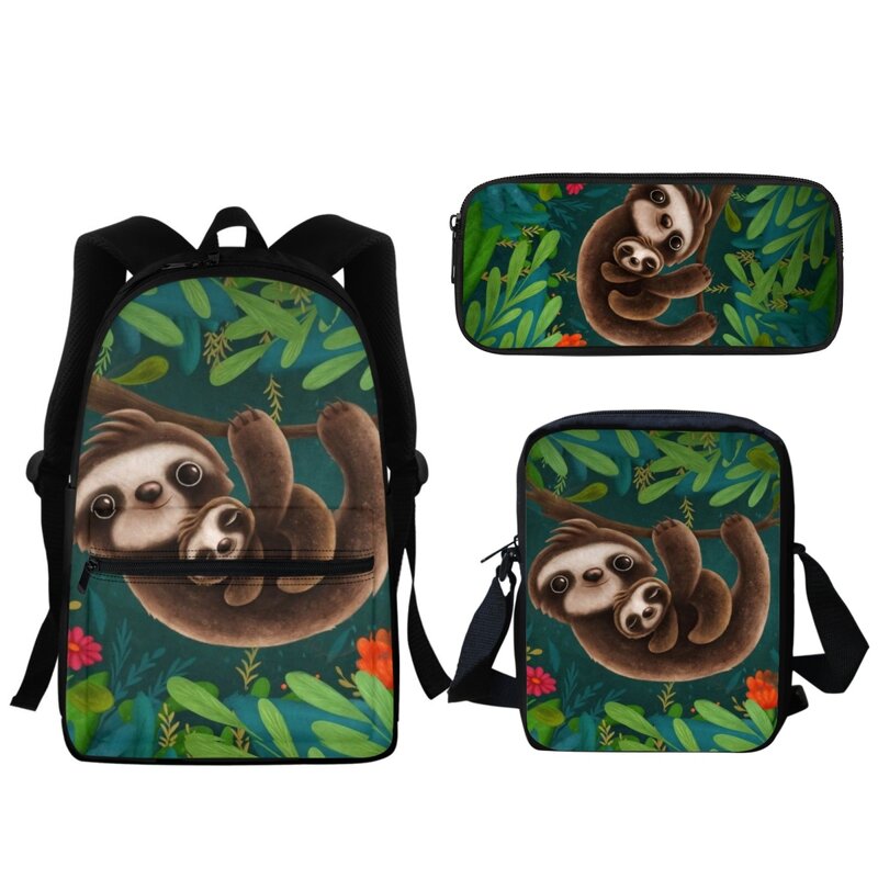 Школьный ранец для мальчиков и девочек с мультипликационным принтом коала, вместительный рюкзак на молнии для учеников начальной школы, Высококачественная сумка для обеда, 2024
