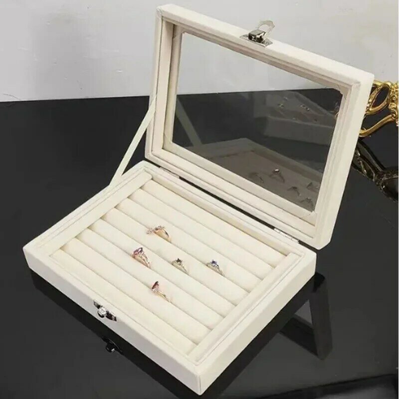 INS stylowe pudełko do przechowywania biżuterii biżuteria o dużej pojemności naszyjnik kolczyki pudełko wystawowe biżuteria pudełko do sortowania Dropshipping