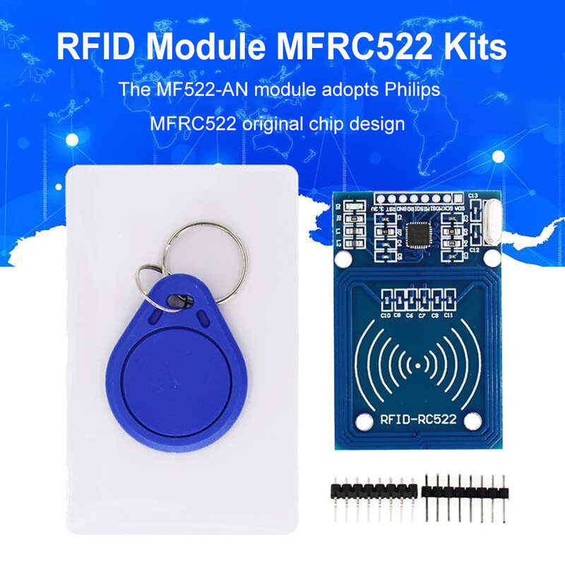 Modulo RFID RC522 kit 13.56 Mhz 6cm con tag SPI scrivi e leggi per scheda IC Arduino MFRC-522