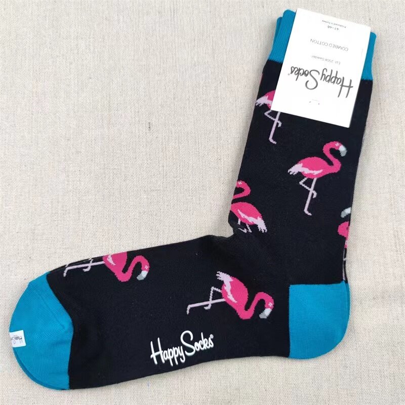 Happy Socken neue Herren Mid-Tube Socken vier Jahreszeiten reine Baumwolle klassische Socken 7-11uk (41-46 eu)