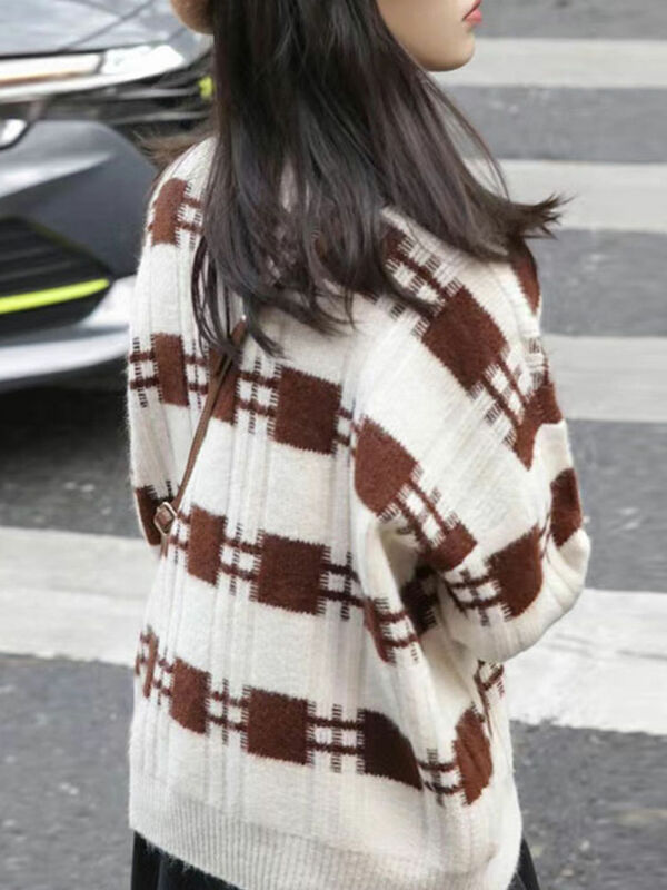 Sweater Korea Pullover wanita musim gugur dan musim dingin Pullover longgar manis rajut Pullover perempuan