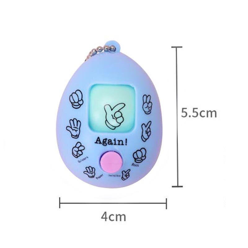 6PC Family Kids Fingertips Games Keychain Rock Paper Scissors Play Toy Colourful Round Egg Party Gift Interactive Antistress Toy