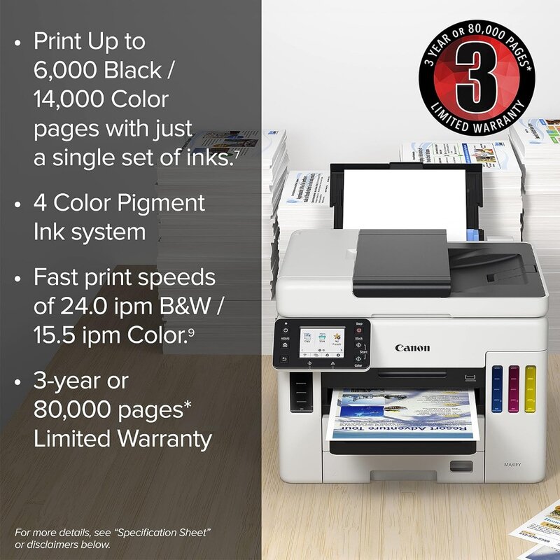 Беспроводной принтер MAXIFY GX7021 MegaTank для маленького офиса, универсальный, один размер
