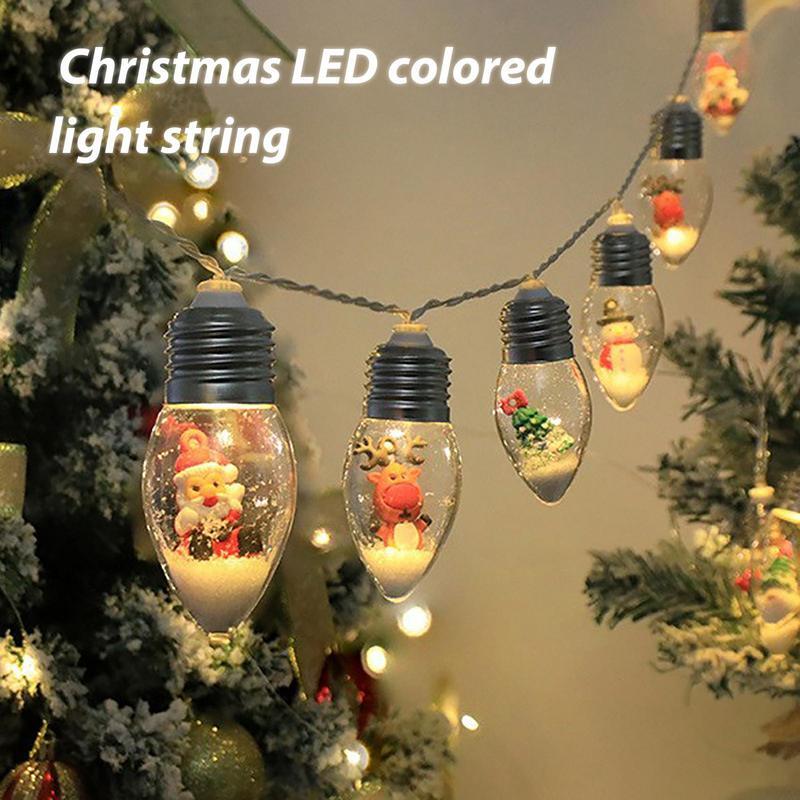 Guirxiété Lumineuse LED de Noël Vintage, Décoration Extérieure pour ixde Mariage, 10 Pièces
