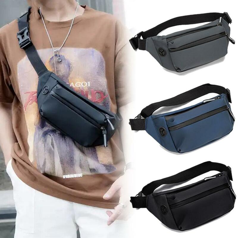 Мужская нагрудная сумка, водонепроницаемая поясная сумка для отдыха на открытом воздухе, спортивная сумка через плечо, модная Корейская версия, трендовая мужская сумка E8S7