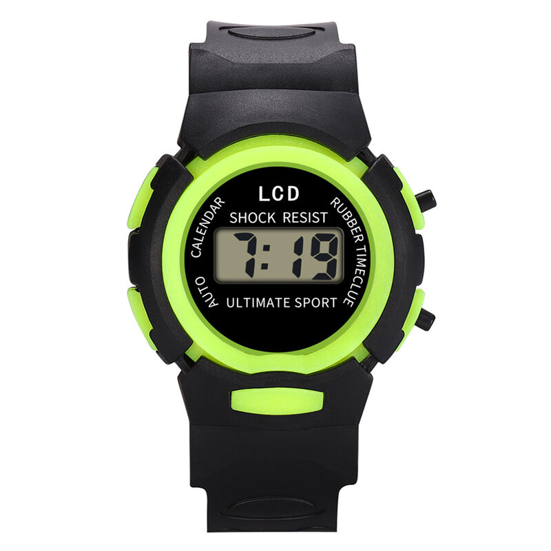 Jam Tangan untuk Anak Laki-laki Jam Tangan LED Jam Tangan Elektronik Tampilan Digital Jam Modis Kasual Siswa Jam Karet Montre Relogio Infantil