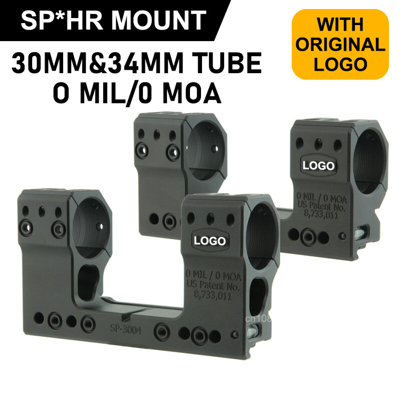 Tube Rifle Scope Mount Ring, se encaixe Picatinny Rail, NV Equipment, Bubble Level, 1.89 ", 1.5", 0 MIL, 0 MOA, SP-3002, SP-4002, 30mm, 34mm