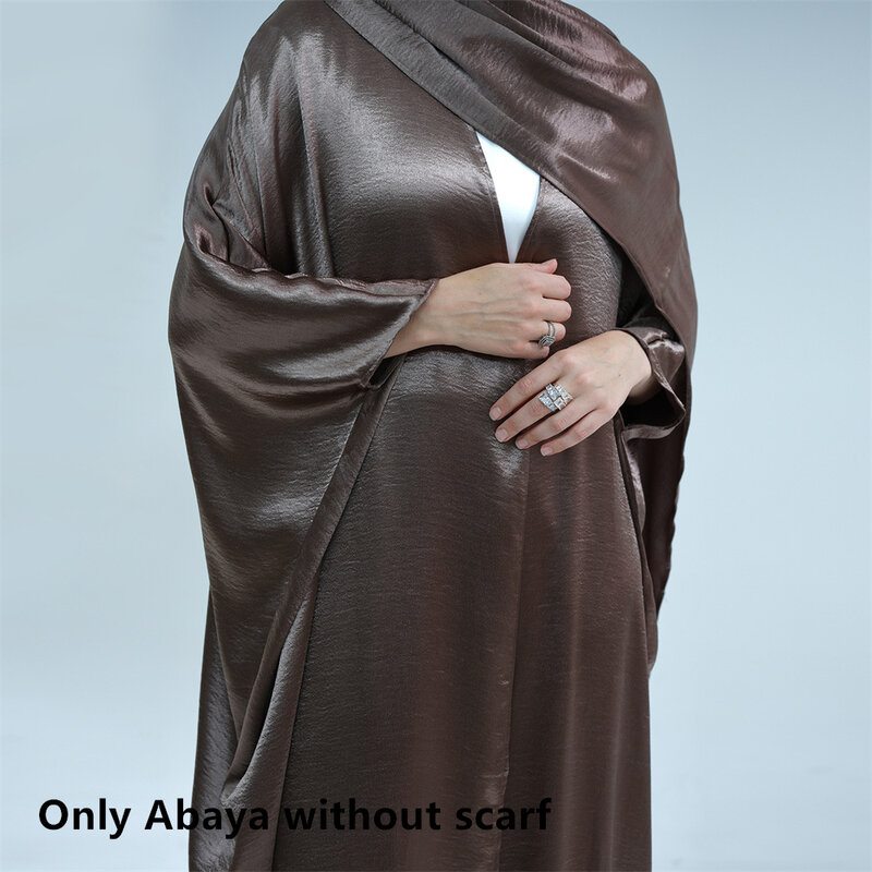 Muslim Women Bat Sleeve Kimono Cardigan Ramadan Open Abaya Dubai Turkey Kaftan Eid Islamic Jalabiya Modest Dress Morocco Robe