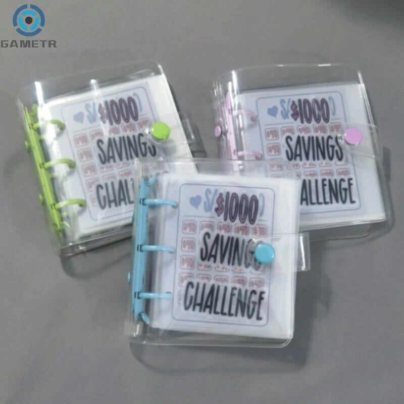 100 Days $1000 Savings Challenges Book Saving Money Binder Mini Saving Loose-leaf Notebook Cash Budget Organizer Save Money Game