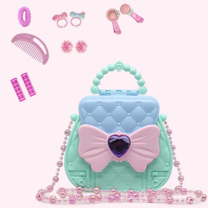 Сумка-мессенджер премиум-класса с расческой, набор для макияжа и игрового домика ярких цветов, милая сумка для игрушек для ребенка